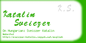 katalin sveiczer business card